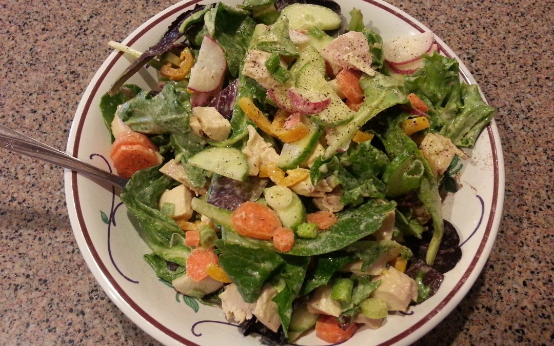 Salad with Creamy Tahini Dressing